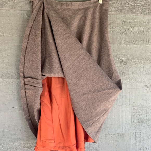 Women’s VTG 80s Wool Midi Skirt Suit Lined Tweed Brown Classic Fall  Preppy - Picture 5 of 12